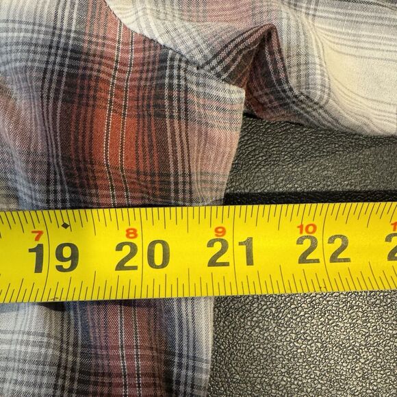 Roper Medium Plaid Pearl Snap Western Shirt Pockets Long Sleeve Button Up Cowboy - Picture 8 of 8